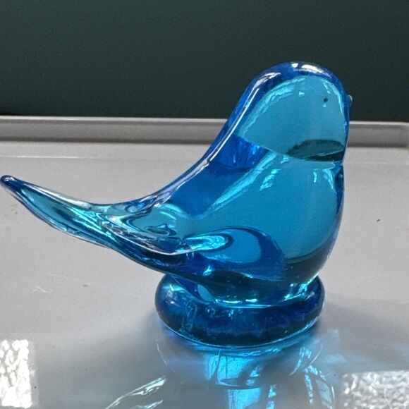 Bluebird Of Happiness By Leo Ward Hand Blown Signed 1987 - Picture 4 of 11